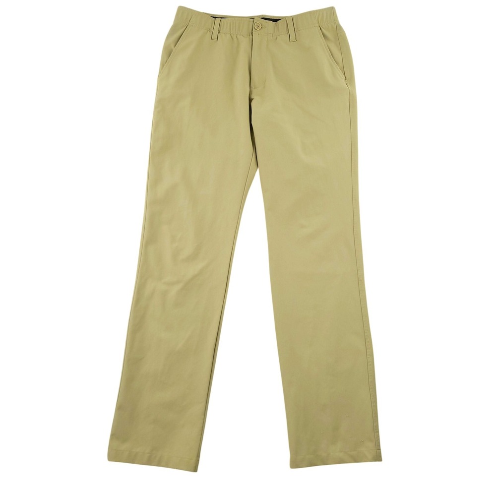 Under Armour Pants Mens 34x34 Beige Golf Chino Microfiber Stretch Performance